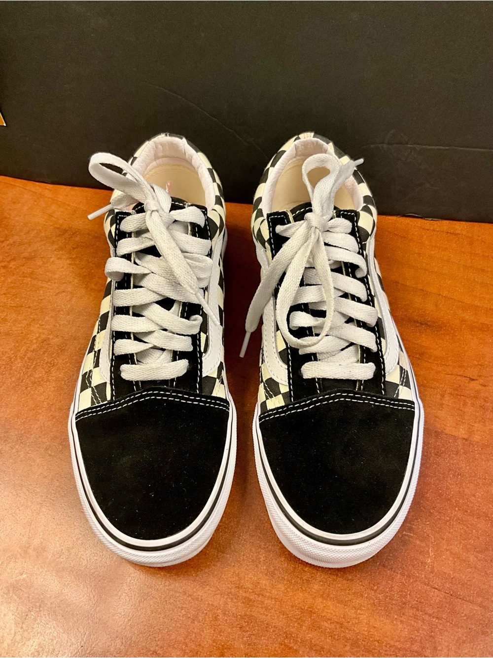 Vans Black & White Checkerboard Low-Top Sneakers